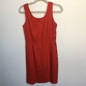 Vintage red button up mini dress
